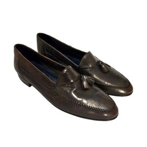 Playboy Men’s Brown Leather Tassel Loafers Size 12 Made In Brazil